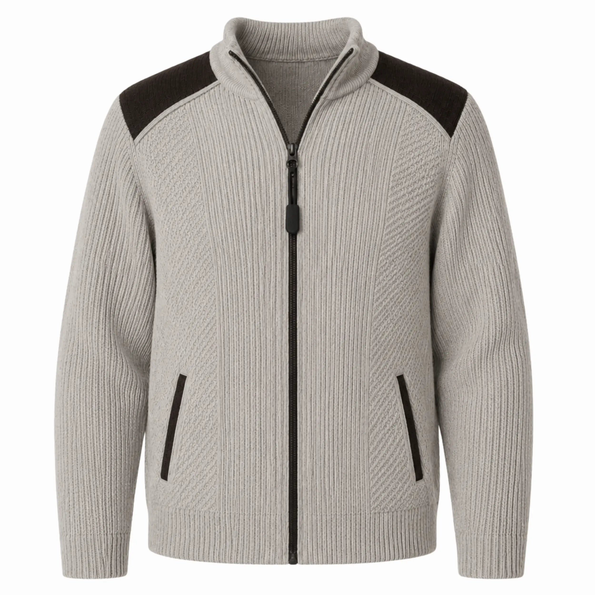 Men’s sweater with magnetic zipper