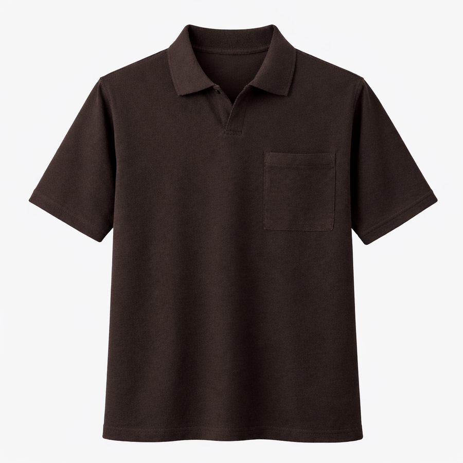 Open back polo shirt 