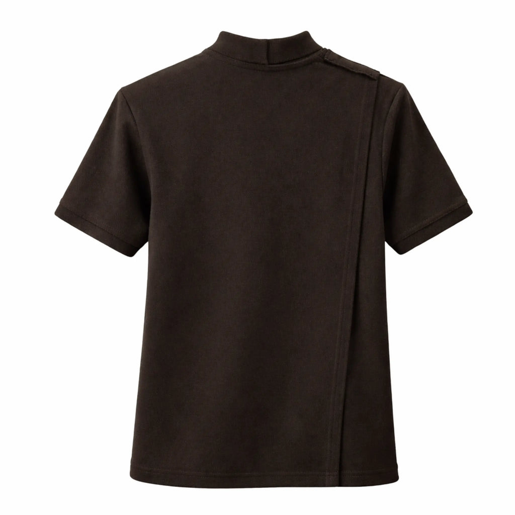 Open back polo shirt 